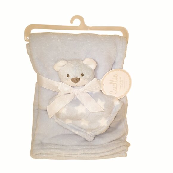 Cudlie Blanket & Lovey Bear Star Set Security Blanket 30" X 40" New - Picture 1 of 3